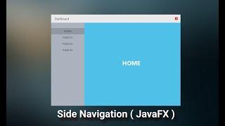 JavaFX Side Navigation Panel