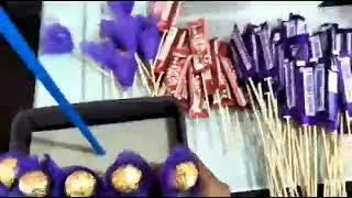 Making of Jambo chocolate bouquet with bubble balloon by Bouquets Lab