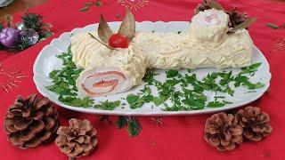 ANTIPASTO DI CAPODANNO : ROTOLO AL SALMONE GOLOSO RICETTA FACILE E VELOCE