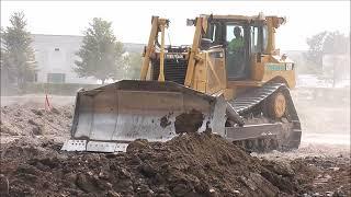 Caterpillar D8 Bulldozer Showing Off Power Saving Earth Scraper