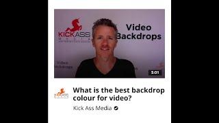 What is the best backdrop colour for video