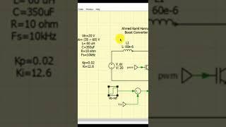 Closed Loop Boost Converter with Plecs Program