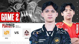 RRQ HOSHI vs GEEK FAM | Playoffs Day 2 | Game 2 | #MPLIDS14