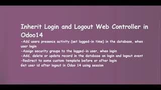 Inherit Login and Logout Web Controller in Odoo14 | Learn OpenERP | Odoo