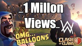 strategy ballons attack [ Alan Walker - Faded ] (voilen cover by- Robert mendoza) # coc