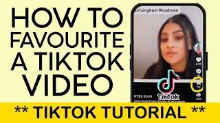 How to Favourite a Tiktok Video | How to Save Tiktok Video for Later 2025