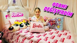 ELİF SİNEMİN ODASINI YENİLEDİK !! ODAMDA DEĞİŞİKLİK VLOG !! HER ŞEY PEMBE RENK !!