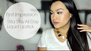 Stila Stay All Day Liquid Lipstick (Color: Patina) | First Impression
