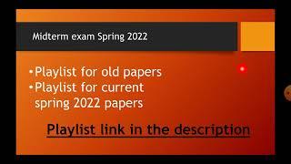 How to find VU Current Papers Spring 2022 | Midterm Exam Spring 2022 | VU Midterm