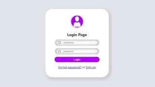 design a simple login form in React js || HTML || CSS