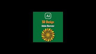 Adobe Illustrator - 3D beautiful Design in illustrator