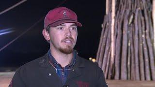 Web Extra: Student Ashton Vara explains how the student bonfire is built