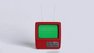 Red Retro TV Green Screen | 4K | Vintage | Global Kreators