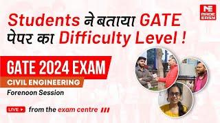GATE 2024 Exam Review | CE | Forenoon Session | Difficulty level of the CE Exam | MADE EASY