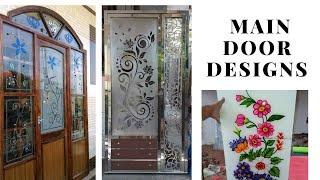 #glassdesigns #maindoordesignsMain door latest glass design! acid glass work. all types of glass.