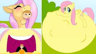 WAIT FLUTTERSHY!! HE'S NOT FOOD!!! ️ (My Little Pony Buffet)