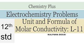 Unit and Formula of Molar Conductivity: Electrochemistry: L-11