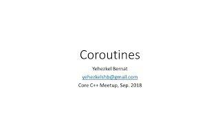 Coroutines - Back to the Future