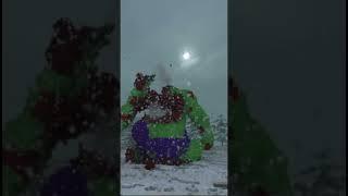 Winter Night Hulk Getting Smashed - Teardown #gaming #game #teardown #marvel #destruction#