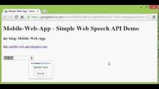 Simple Web Speech API Demo