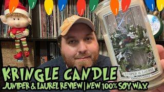 Kringle Candle Juniper & Laurel Post Burn Review | NEW 100% Soy Wax | Christmas 2021