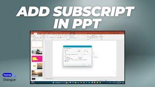 How to Add Subscript in PPT