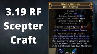 [PoE 3.19 Kalandra] My way of crafting an endgame Righteous Fire Scepter (Cost 20 Divines)