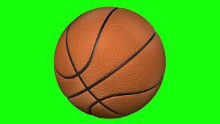 [4K] Green Screen Spinning Basketball