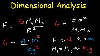 How To Use Dimensional Analysis To Find The Units of a Variable