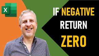 Convert Negative Numbers to Zeros in Excel