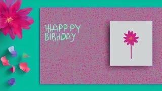 "Simple & Stunning Birthday Card | Easy Paper Crafts Idea | EzzyCraftsDIY"