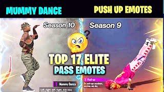 Top 17 Emotes of Elite pass Free Fire Battleground | Elite pass के कुछ खास Emotes जो बहुत Rare h |