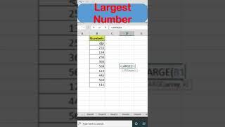 How To Find The Highest Number In Excel function @Brain Up