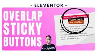 Sticky Buttons Overlap with Menu Anchors - Elementor Wordpress Tutorial