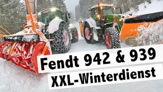 Fendt 942 Vario und Fendt 939 Vario im Winterdienst 2020 | Schneeräumung auf der Planneralm Straße