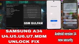 Free Samsung A34 U5.U6.U7.Android 14 KG  Unlock All Model in MdmFixTool MTK-Exynos-Qualcomm-SPD