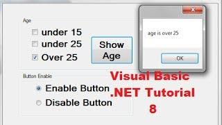 Visual Basic .NET Tutorial 8 - How to use RadioButtons and CheckBoxes in Visual Basic