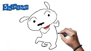How To Draw Shiro | Shinchan Shiro drawing | How To Draw Shiro Drawing Step By Step | Shiro Drawing