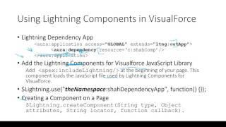 Salesforce Lightning Components in VisualForce Pages using the Lightning Out