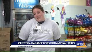 Virginia Beach school cafeteria manager writes inspirational messages on bananas to students