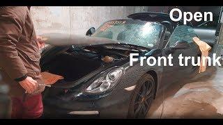 Porsche emergency front trunk, hood open Boxster - Cayman 981- 982 (718) Carrera  911  991 - 992