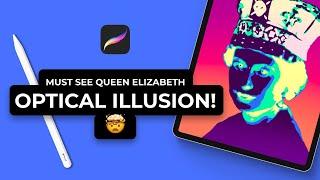 MUST SEEOptical IllusionOf Queen Elizabeth #shorts