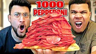 1000+ Pepperoni on 1 Slice of Pizza CHALLENGE !!! ((NEVER AGAIN)) ft. WOLFIE