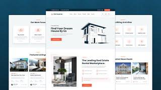 Make an Incredible real estate website using Html CSS JavaScript | Github deploy