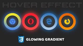 Awesome CSS Glowing Gradient Icon Hover Effect | CSS Hover Effect