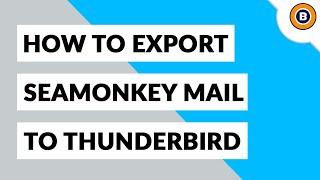 Export SeaMonkey Mail to Thunderbird Directly Using the Easiest Technique