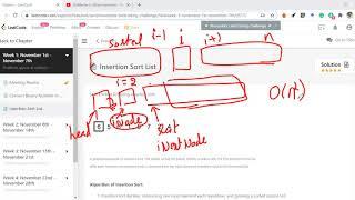 Insertion Sort List - 2nd Nov LeetCoding Challenge - GoMaster Coding Interviews