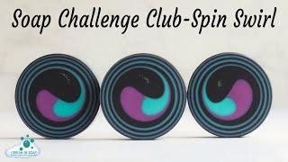 🫧Soap Challenge Club cold process soap making spin swirl variation.🫧