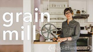 mill by bike for healthy fresh flour and off-grid self-reliance at home at appleturnover farmhouse