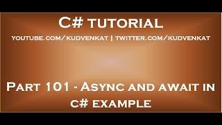 Async and await in C# example